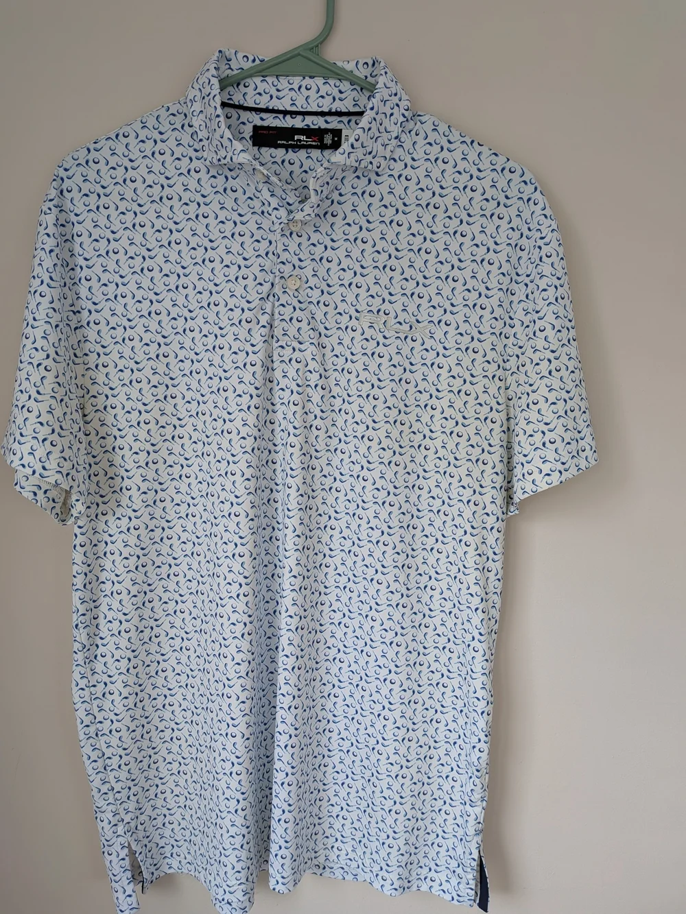 Ralph Lauren Blue Printed Short-Sleeve Polo Shirt